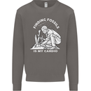 Palaeontology Finding Fossils is My Cardio Mens Sweatshirt Jumper Charcoal