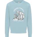Palaeontology Finding Fossils is My Cardio Mens Sweatshirt Jumper Light Blue