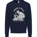 Palaeontology Finding Fossils is My Cardio Mens Sweatshirt Jumper Navy Blue