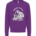 Palaeontology Finding Fossils is My Cardio Mens Sweatshirt Jumper Purple