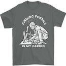 Palaeontology Finding Fossils is My Cardio Mens T-Shirt 100% Cotton Charcoal