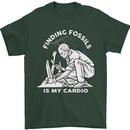 Palaeontology Finding Fossils is My Cardio Mens T-Shirt 100% Cotton Forest Green