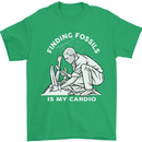 Palaeontology Finding Fossils is My Cardio Mens T-Shirt 100% Cotton Irish Green