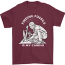 Palaeontology Finding Fossils is My Cardio Mens T-Shirt 100% Cotton Maroon