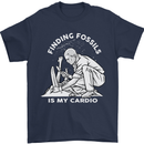 Palaeontology Finding Fossils is My Cardio Mens T-Shirt 100% Cotton Navy Blue