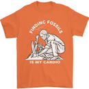 Palaeontology Finding Fossils is My Cardio Mens T-Shirt 100% Cotton Orange