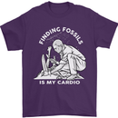 Palaeontology Finding Fossils is My Cardio Mens T-Shirt 100% Cotton Purple