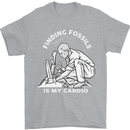 Palaeontology Finding Fossils is My Cardio Mens T-Shirt 100% Cotton Sports Grey