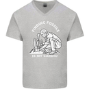 Palaeontology Finding Fossils is My Cardio Mens V-Neck Cotton T-Shirt Sports Grey