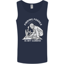 Palaeontology Finding Fossils is My Cardio Mens Vest Tank Top Navy Blue
