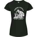 Palaeontology Finding Fossils is My Cardio Womens Petite Cut T-Shirt Black