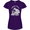Palaeontology Finding Fossils is My Cardio Womens Petite Cut T-Shirt Purple