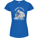 Palaeontology Finding Fossils is My Cardio Womens Petite Cut T-Shirt Royal Blue