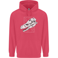 Palaeontology Velociraptor Skull Dinosaurs Childrens Kids Hoodie Heliconia