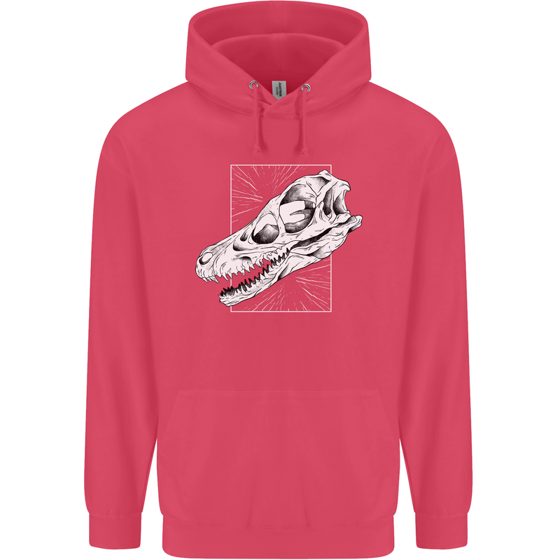 Palaeontology Velociraptor Skull Dinosaurs Childrens Kids Hoodie Heliconia