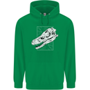 Palaeontology Velociraptor Skull Dinosaurs Childrens Kids Hoodie Irish Green