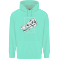 Palaeontology Velociraptor Skull Dinosaurs Childrens Kids Hoodie Peppermint
