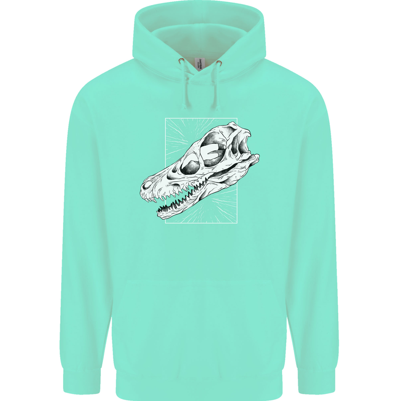 Palaeontology Velociraptor Skull Dinosaurs Childrens Kids Hoodie Peppermint