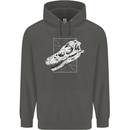 Palaeontology Velociraptor Skull Dinosaurs Childrens Kids Hoodie Storm Grey