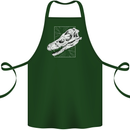 Palaeontology Velociraptor Skull Dinosaurs Cotton Apron 100% Organic Forest Green
