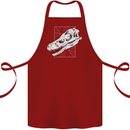 Palaeontology Velociraptor Skull Dinosaurs Cotton Apron 100% Organic Maroon