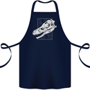 Palaeontology Velociraptor Skull Dinosaurs Cotton Apron 100% Organic Navy Blue