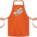 Palaeontology Velociraptor Skull Dinosaurs Cotton Apron 100% Organic Orange