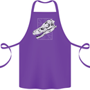 Palaeontology Velociraptor Skull Dinosaurs Cotton Apron 100% Organic Purple