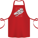 Palaeontology Velociraptor Skull Dinosaurs Cotton Apron 100% Organic Red