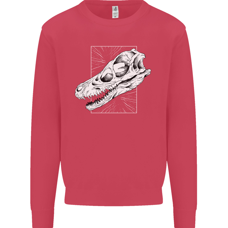 Palaeontology Velociraptor Skull Dinosaurs Kids Sweatshirt Jumper Heliconia
