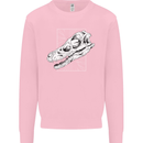 Palaeontology Velociraptor Skull Dinosaurs Kids Sweatshirt Jumper Light Pink