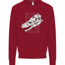 Palaeontology Velociraptor Skull Dinosaurs Kids Sweatshirt Jumper Red