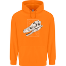 Palaeontology Velociraptor Skull Dinosaurs Mens 80% Cotton Hoodie Orange