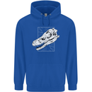 Palaeontology Velociraptor Skull Dinosaurs Mens 80% Cotton Hoodie Royal Blue