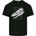 Palaeontology Velociraptor Skull Dinosaurs Mens Cotton T-Shirt Tee Top Black