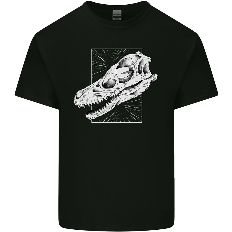 Palaeontology Velociraptor Skull Dinosaurs Mens Cotton T-Shirt Tee Top Black