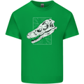Palaeontology Velociraptor Skull Dinosaurs Mens Cotton T-Shirt Tee Top Irish Green