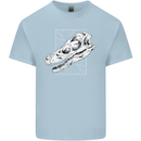 Palaeontology Velociraptor Skull Dinosaurs Mens Cotton T-Shirt Tee Top Light Blue