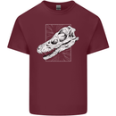 Palaeontology Velociraptor Skull Dinosaurs Mens Cotton T-Shirt Tee Top Maroon