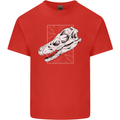 Palaeontology Velociraptor Skull Dinosaurs Mens Cotton T-Shirt Tee Top Red