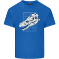 Palaeontology Velociraptor Skull Dinosaurs Mens Cotton T-Shirt Tee Top Royal Blue