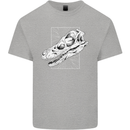 Palaeontology Velociraptor Skull Dinosaurs Mens Cotton T-Shirt Tee Top Sports Grey