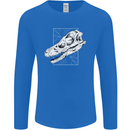 Palaeontology Velociraptor Skull Dinosaurs Mens Long Sleeve T-Shirt Royal Blue