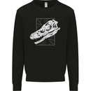Palaeontology Velociraptor Skull Dinosaurs Mens Sweatshirt Jumper Black