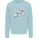 Palaeontology Velociraptor Skull Dinosaurs Mens Sweatshirt Jumper Light Blue