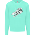 Palaeontology Velociraptor Skull Dinosaurs Mens Sweatshirt Jumper Peppermint