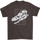 Palaeontology Velociraptor Skull Dinosaurs Mens T-Shirt 100% Cotton Dark Chocolate