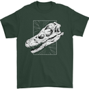 Palaeontology Velociraptor Skull Dinosaurs Mens T-Shirt 100% Cotton Forest Green