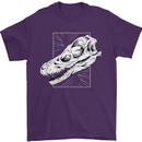 Palaeontology Velociraptor Skull Dinosaurs Mens T-Shirt 100% Cotton Purple