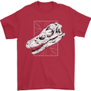 Palaeontology Velociraptor Skull Dinosaurs Mens T-Shirt 100% Cotton Red